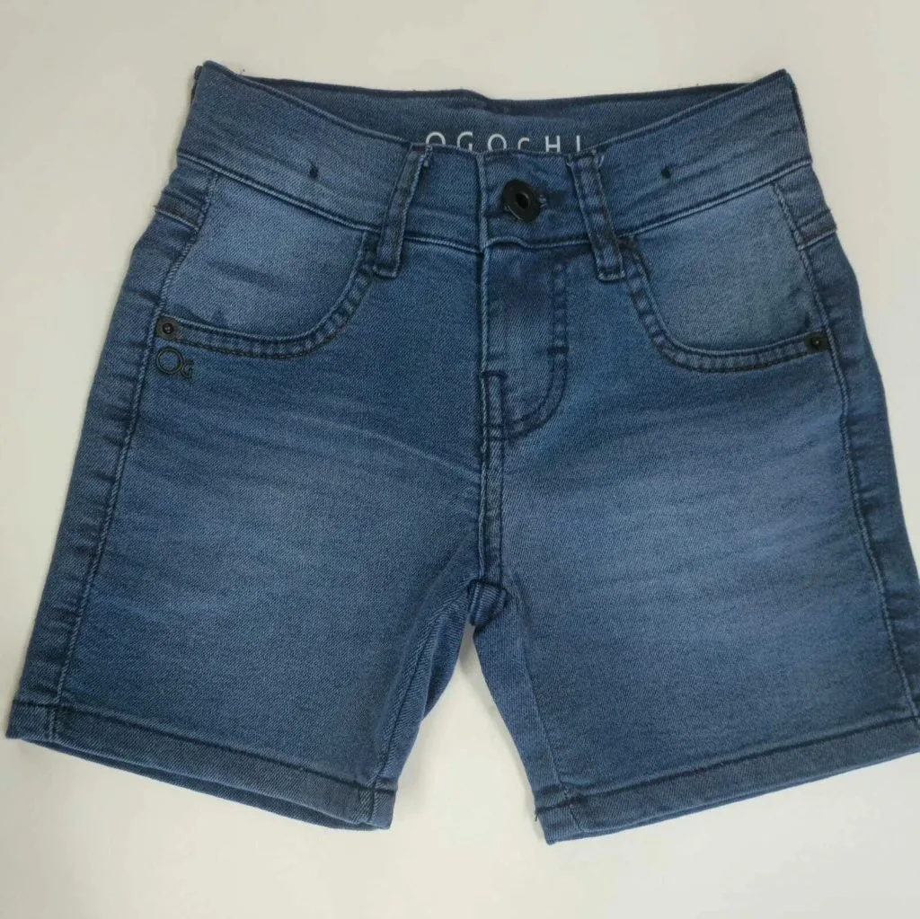Bermuda Jeans Infantil Pocket Ogochi Azul Medio - foto 2