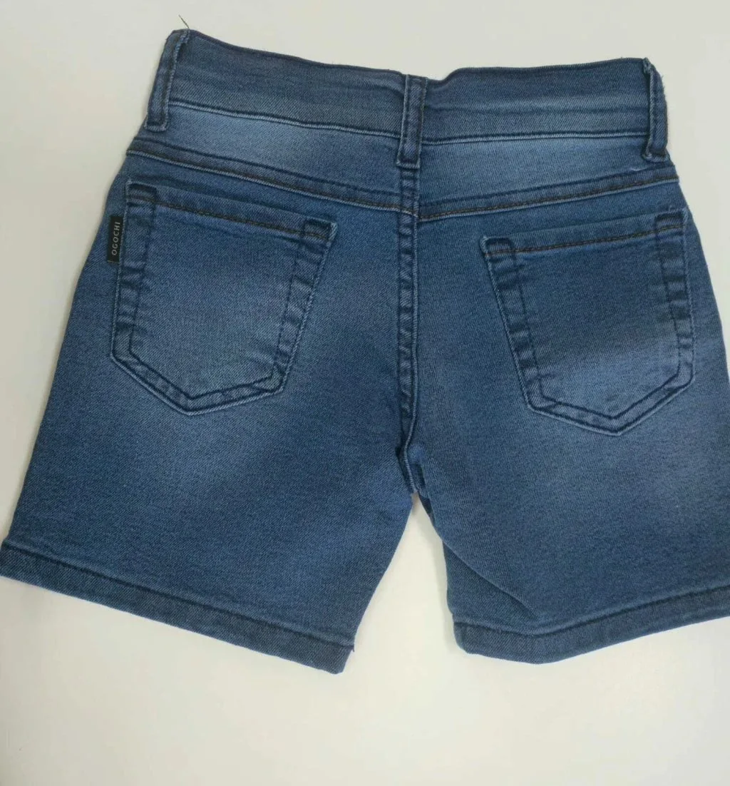 Bermuda Jeans Infantil Pocket Ogochi Azul Medio - foto 4