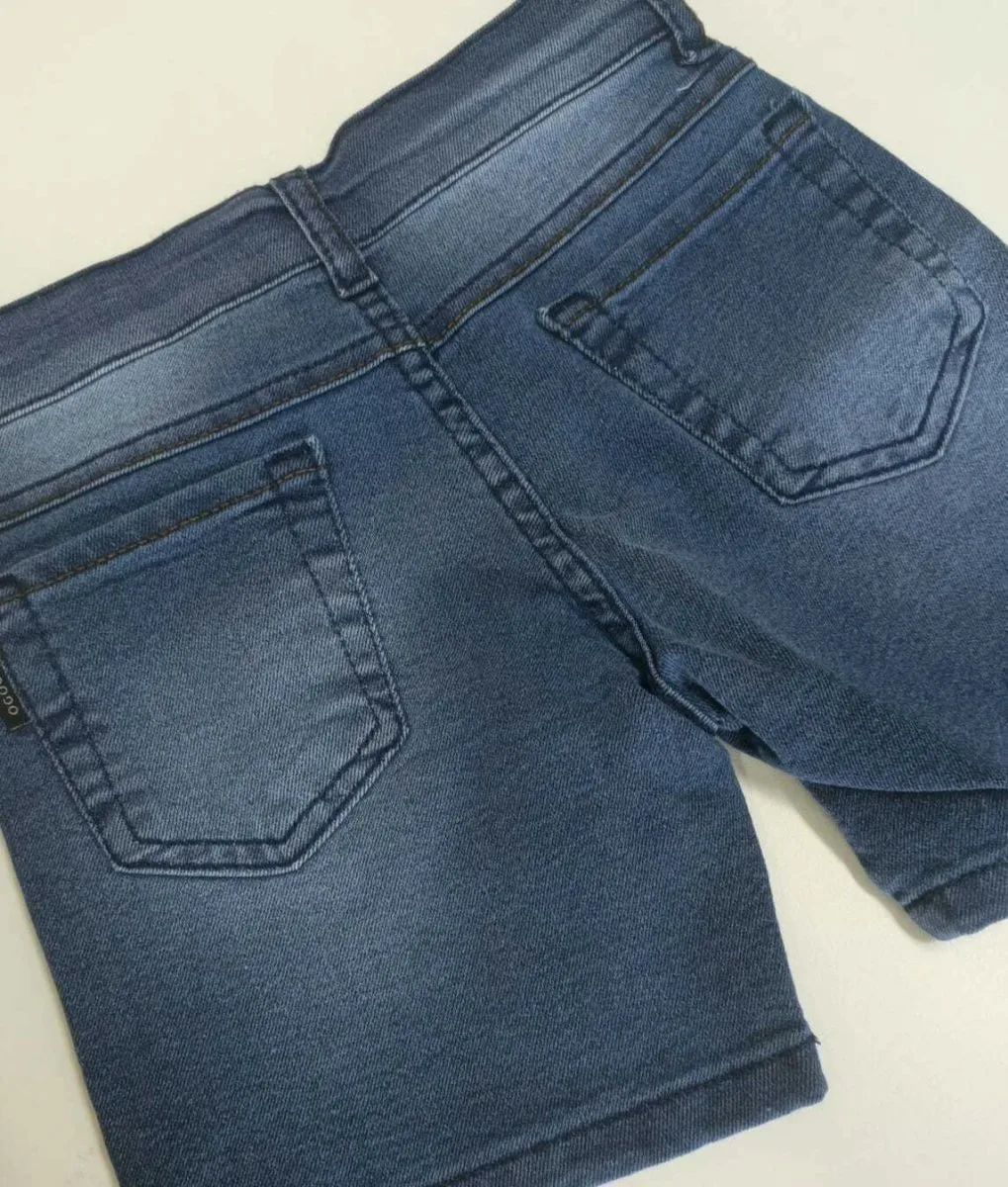 Bermuda Jeans Infantil Pocket Ogochi Azul Medio - foto 5