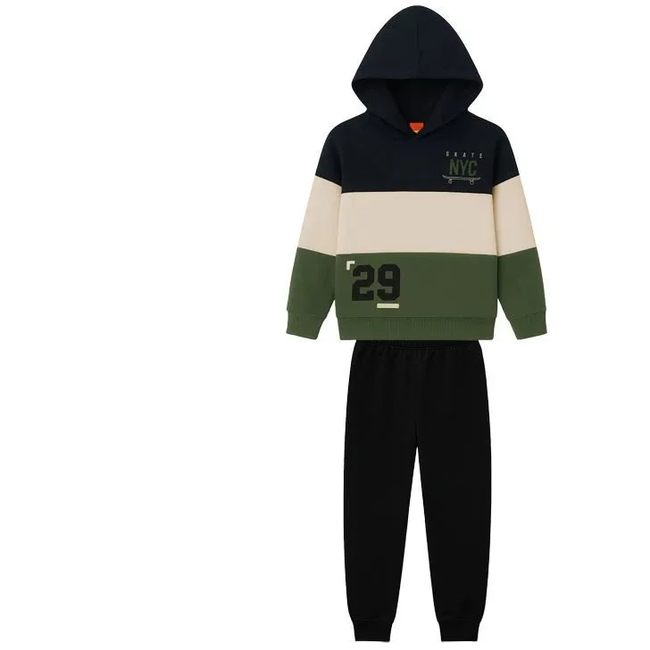 Conjunto Infantil Menino em Algodão Kyly - Preto - foto 1