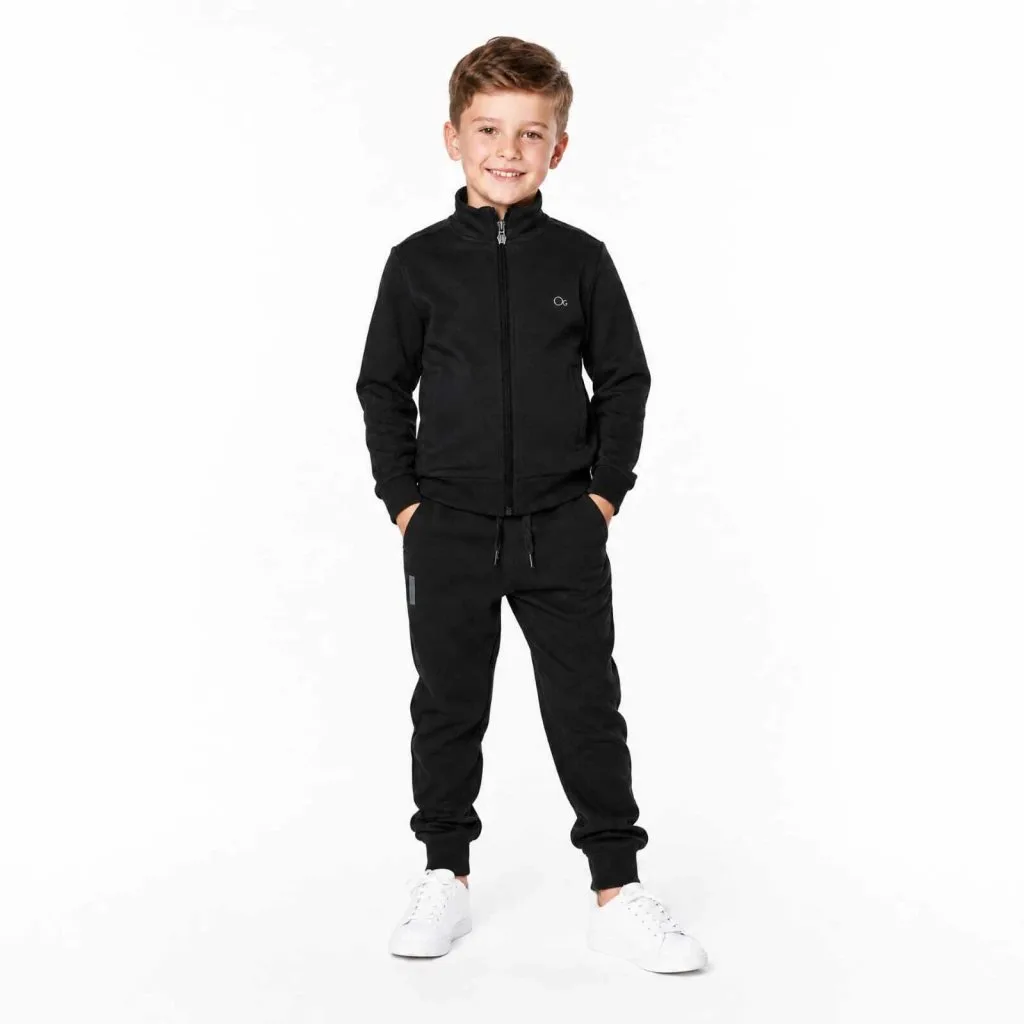 Jaqueta Ogochi Infantil Helanca Zíper - Térmica - Preto - foto 1