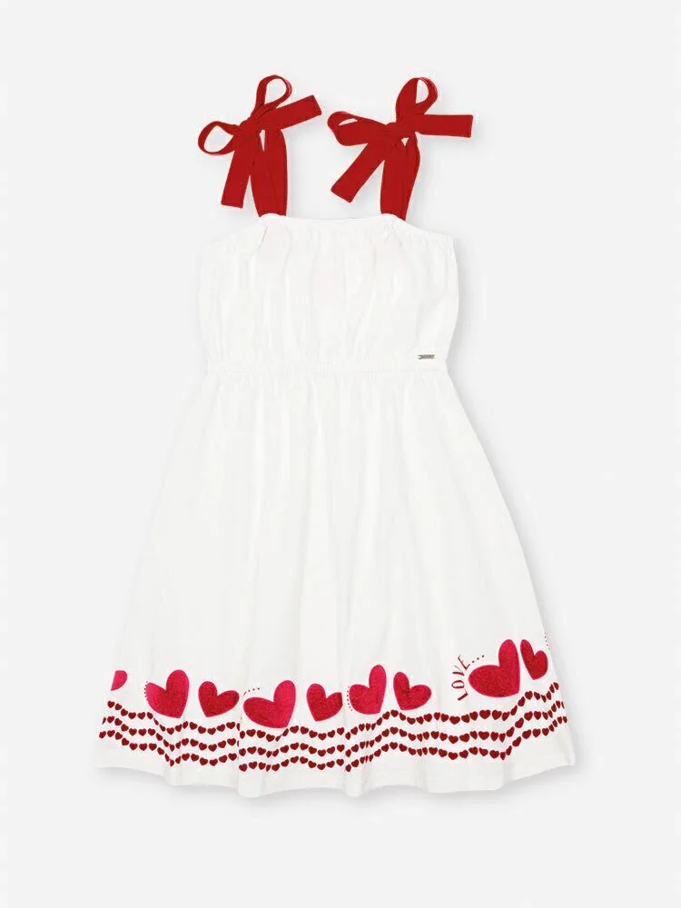 Vestido Cinti Corações - Natural/Vermelho - foto 2