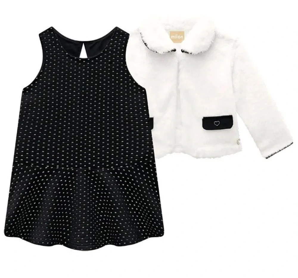 Conjunto Casaco e Vestido Infantil Inverno Milon - foto 2