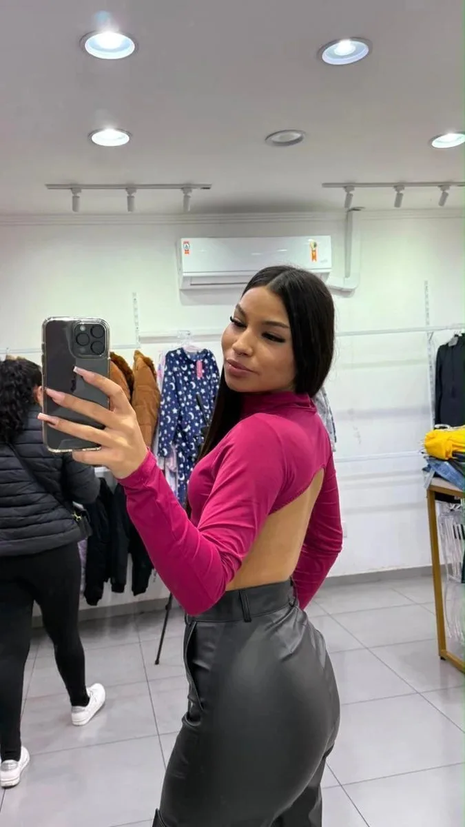 Body Poliamida Com Gola Costa Nua Bordo - foto 2