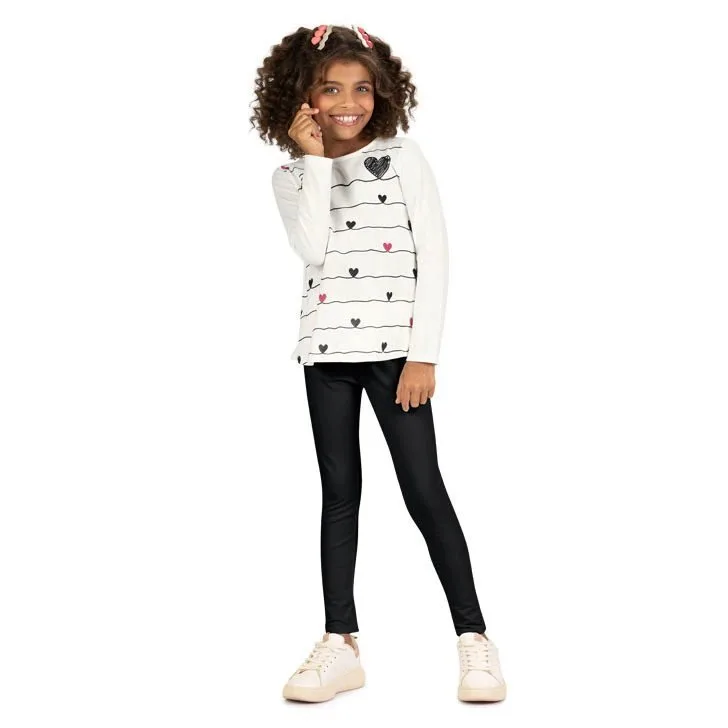 Conjunto Infantil Menina Corações Kyly - foto 1