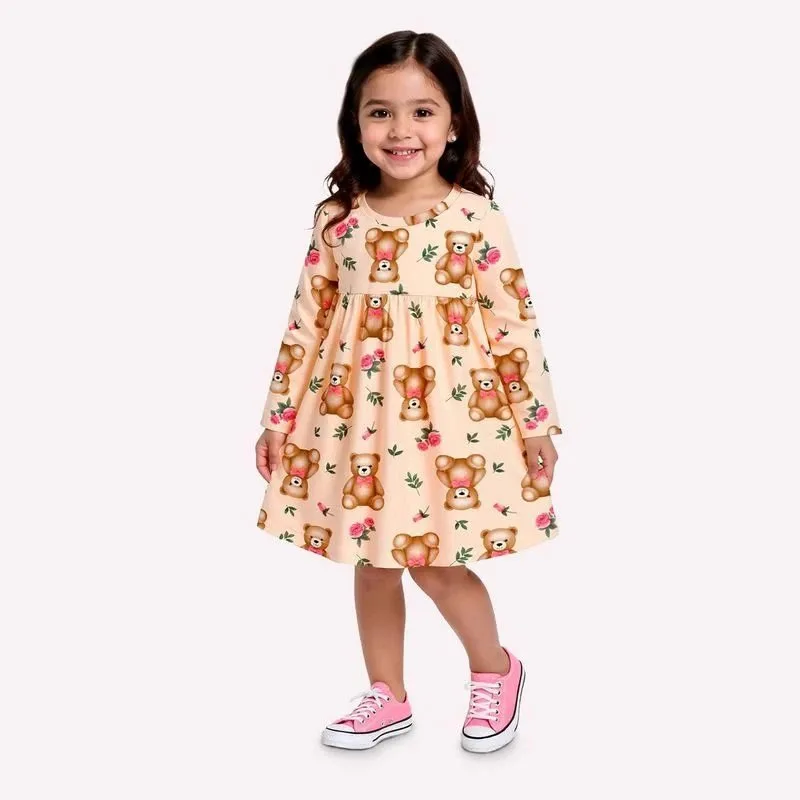 Vestido Infantil Menina Ursinho Kyly - foto 1