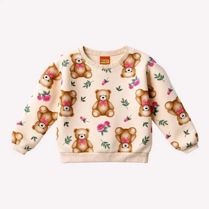 Conjunto Infantil Menina Ursinhos com Short Saia Kyly - foto 3