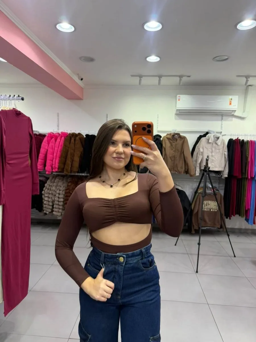 Body Poliamida Com Regulagem no Peito SKU Marrom :543 - foto 2