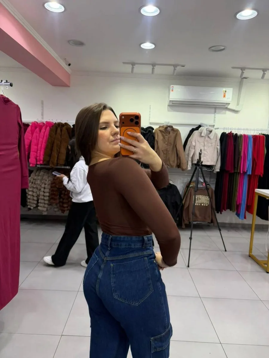 Body Poliamida Com Regulagem no Peito SKU Marrom :543 - foto 3