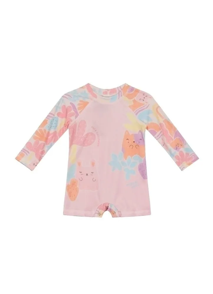Macacão Brandili com Proteção UV - Moda Praia - Rosa - foto 2