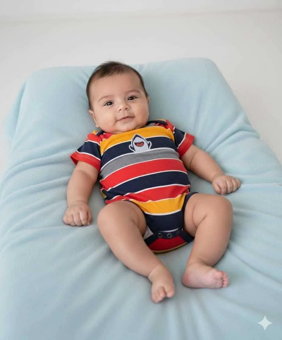 Body Brandili Estampado Menino - Listrado Tubarão - foto 1