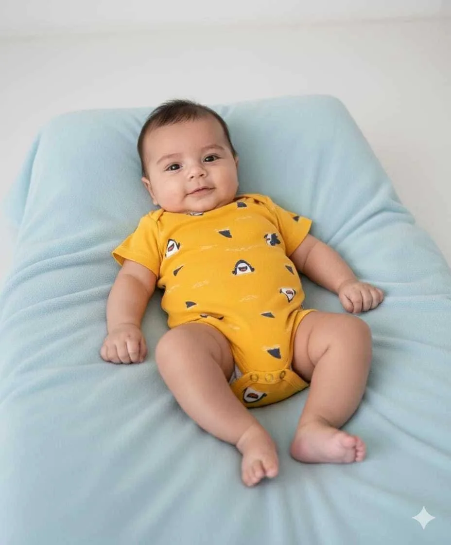 Body Brandili Estampado Menino - Amarelo Tubarão - foto 1