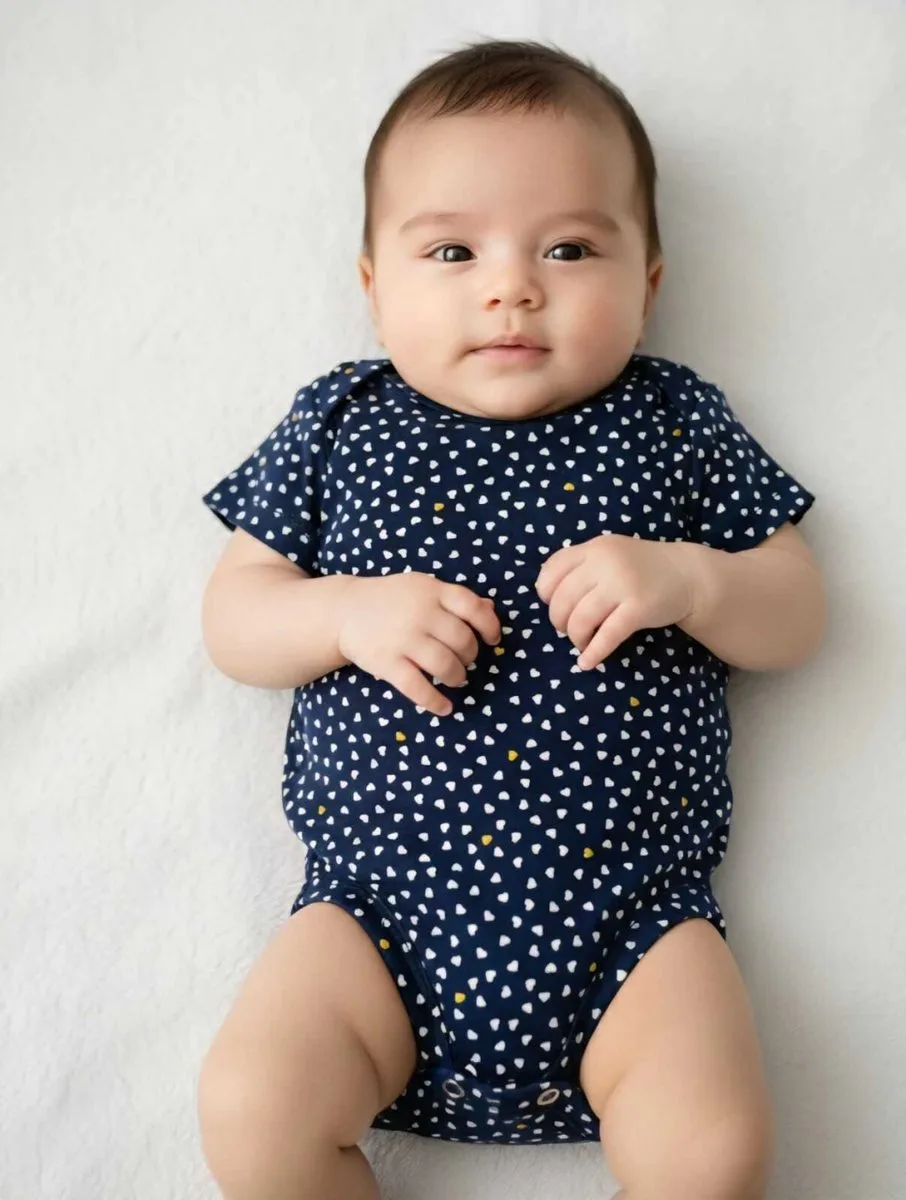 Body Brandili Estampado Menina - Azul Marinho - foto 2
