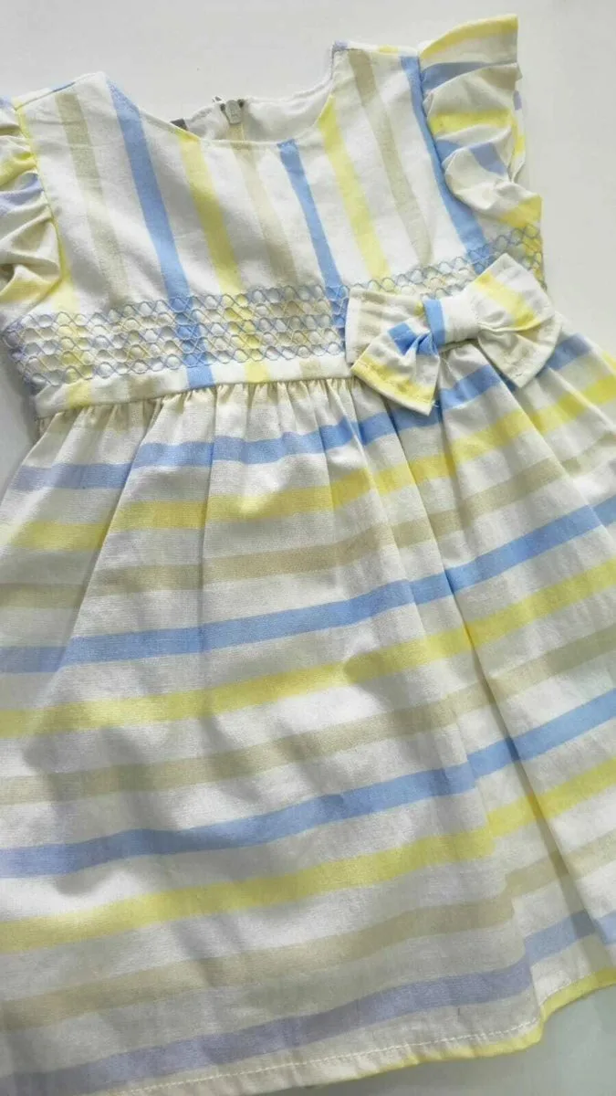 Vestido com Caldinha Tapa Fralda Brandili Mundi em Tricoline Laço - foto 3