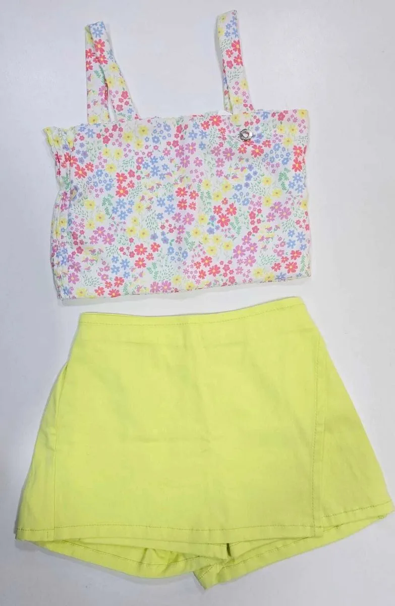 Conjunto Brandili Cropped e Short Saia em Sarja - foto 2