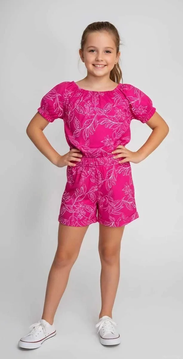 Conjunto Brandili Cropped Ciganinha e Shorts - foto 1