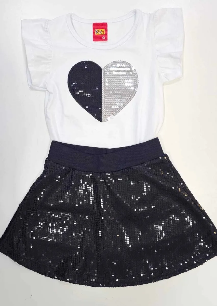 Conjunto Coração Paetê Kyly - foto 2