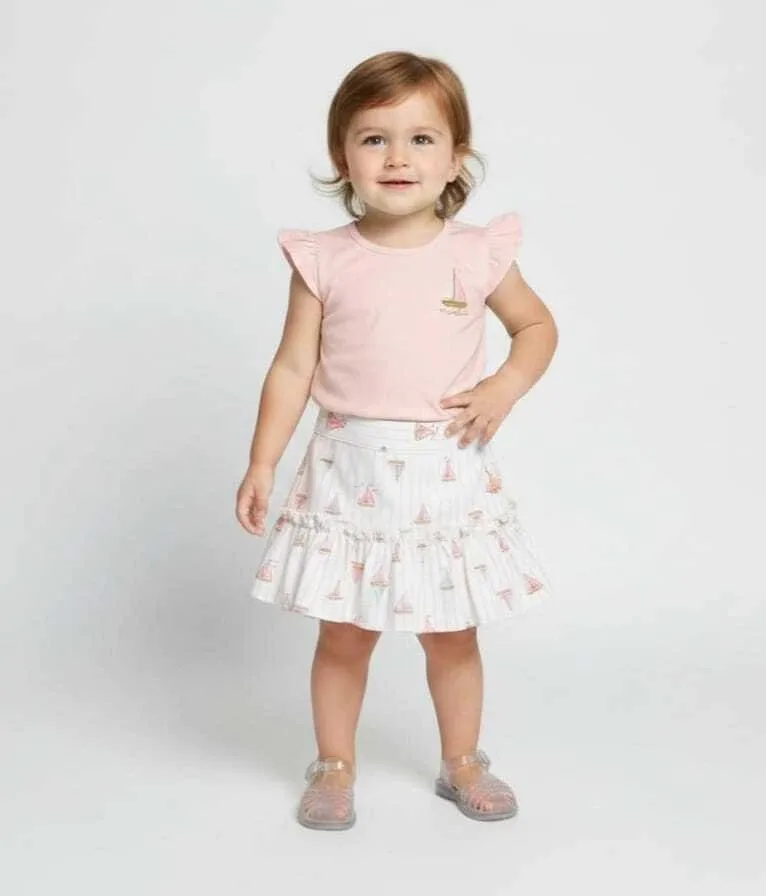 Conjunto Brandili Mundi Blusa Babado e Saia Short - 26246.004- Mundi - Rosa - foto 1