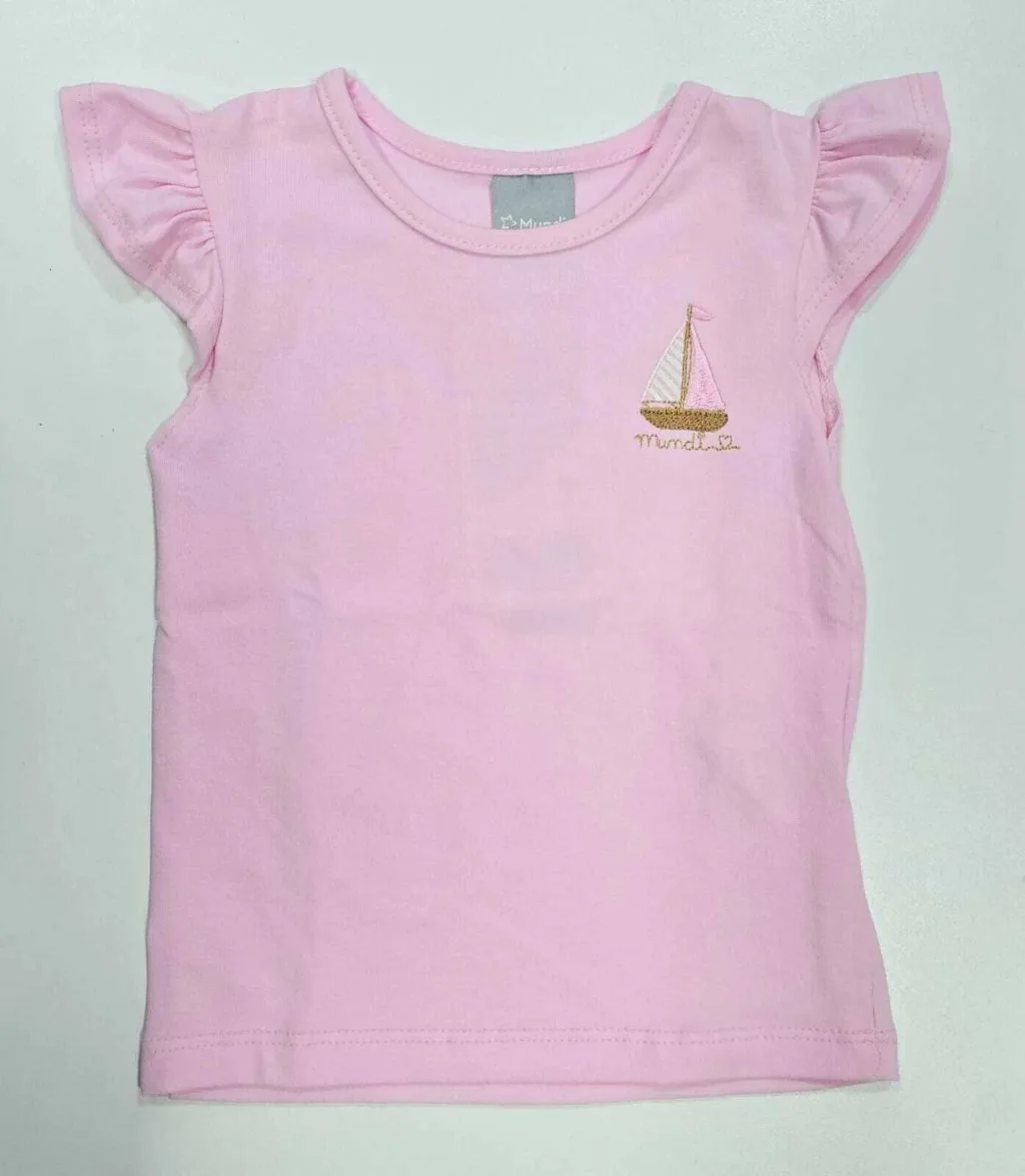 Conjunto Brandili Mundi Blusa Babado e Saia Short - 26246.004- Mundi - Rosa - foto 2