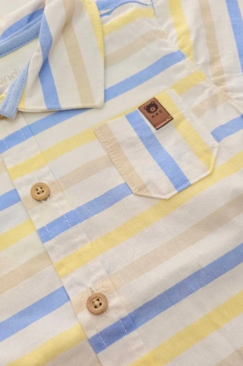 Conjunto Infantil Camisa Tricoline/Bermuda Sarja Mundi - foto 4
