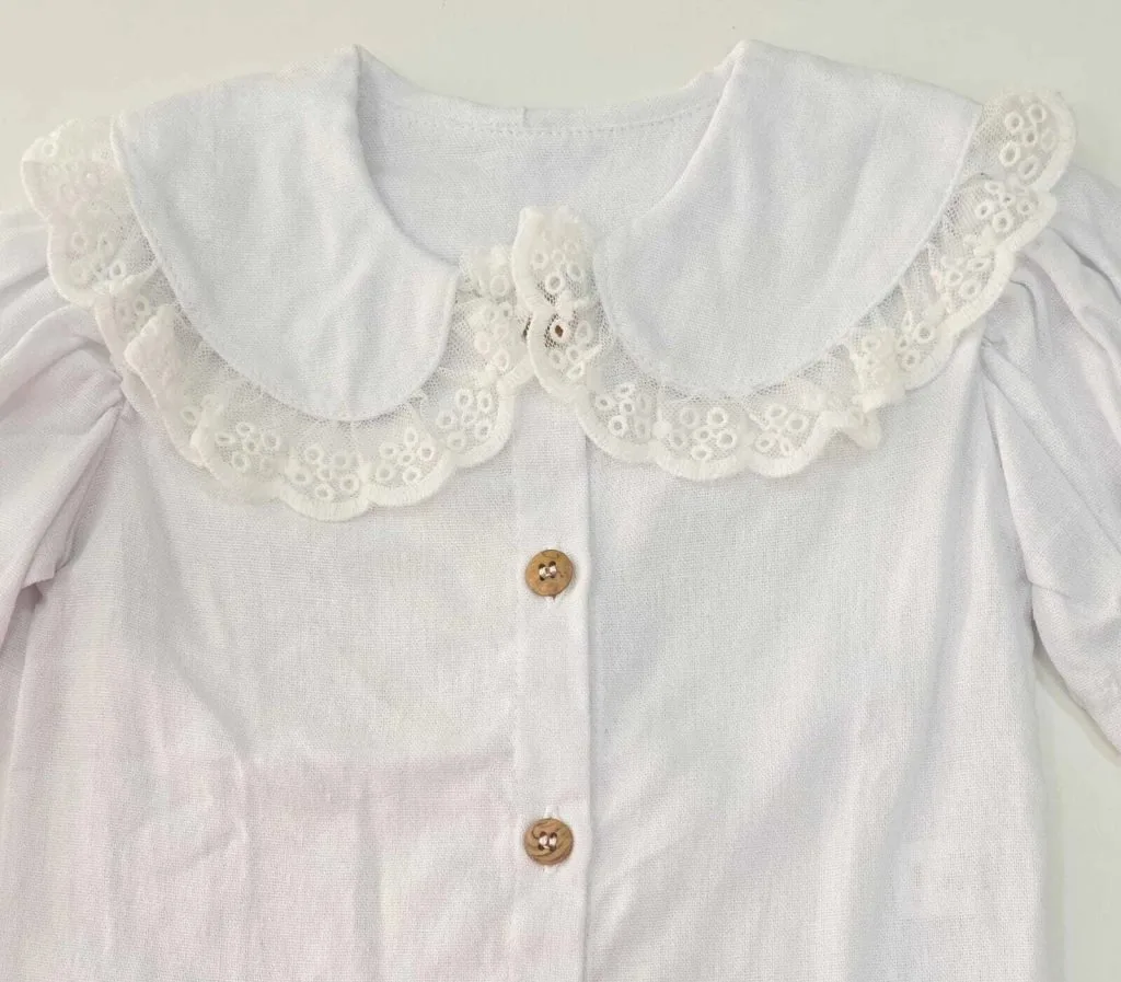 Camisa Flor do Campo Infantil Menina com Gola em Linho - foto 3