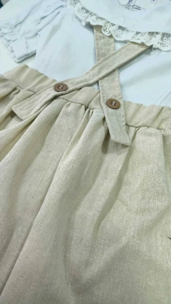 Vestido Jardineira Salopete Renovo Natural MOM - foto 5