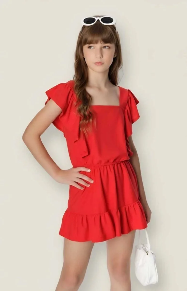 Conjunto Blusa e Saia de Babados - Menina - foto 1