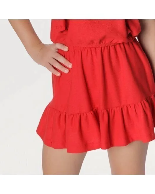 Conjunto Blusa e Saia de Babados - Menina - foto 4