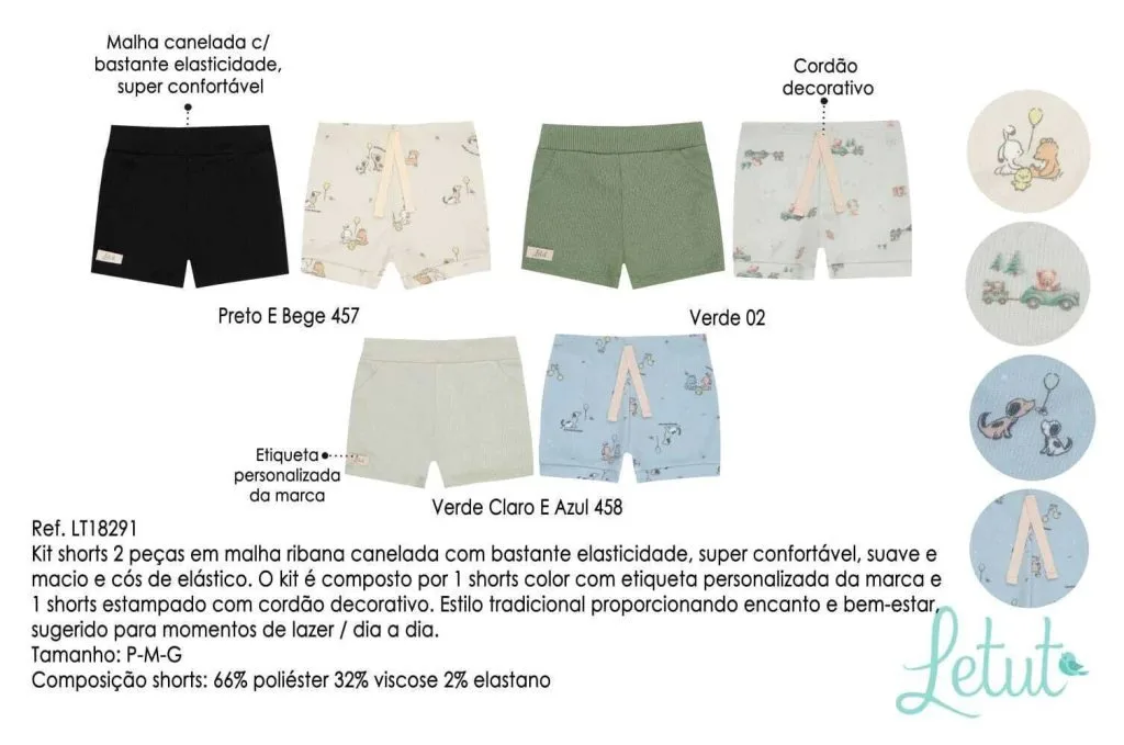 Kit Shorts Letut Masculino 2 Peças - foto 4