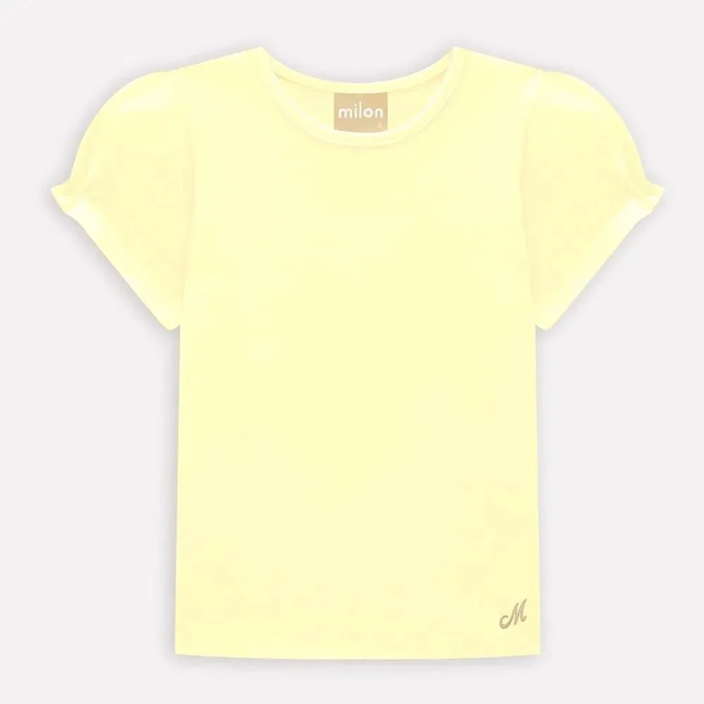 Blusa Infantil Menina Lisa Milon - Cor Amarelo Manteiga - foto 1