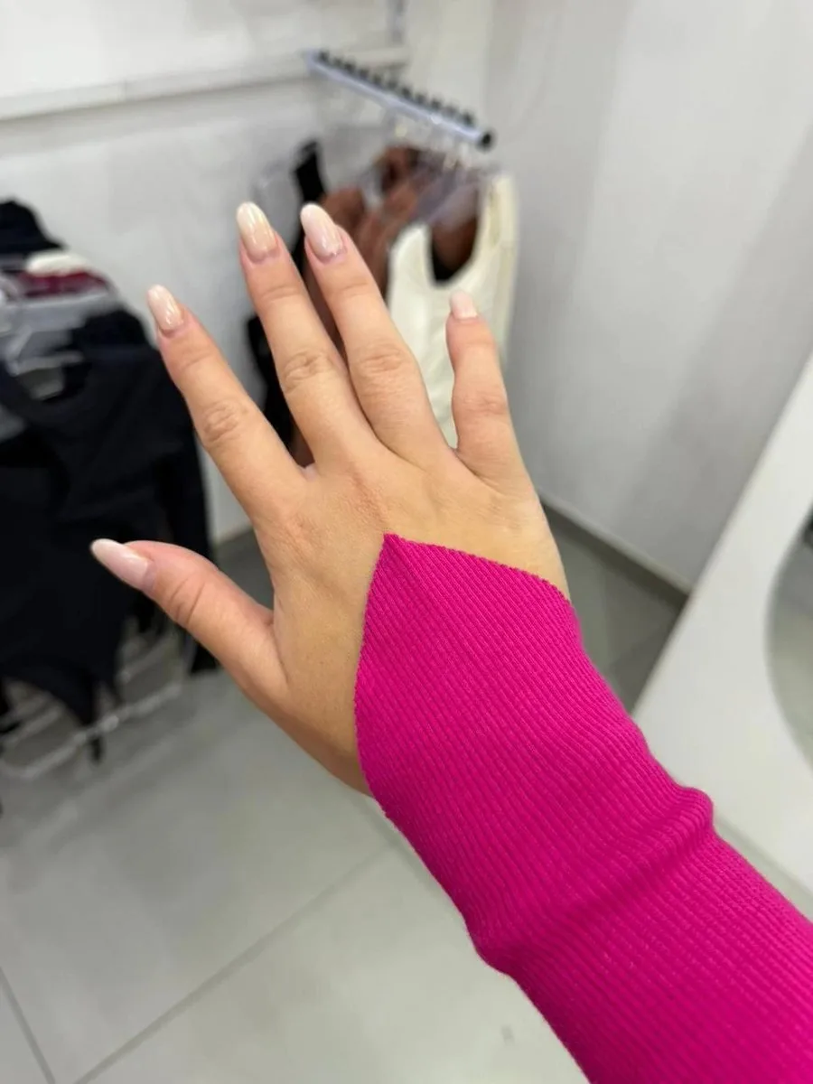 Conjunto Ribana Saia Longa E Fenda Com Cropped Nó Na Frente E Manga Longa Rosa Pink - foto 2