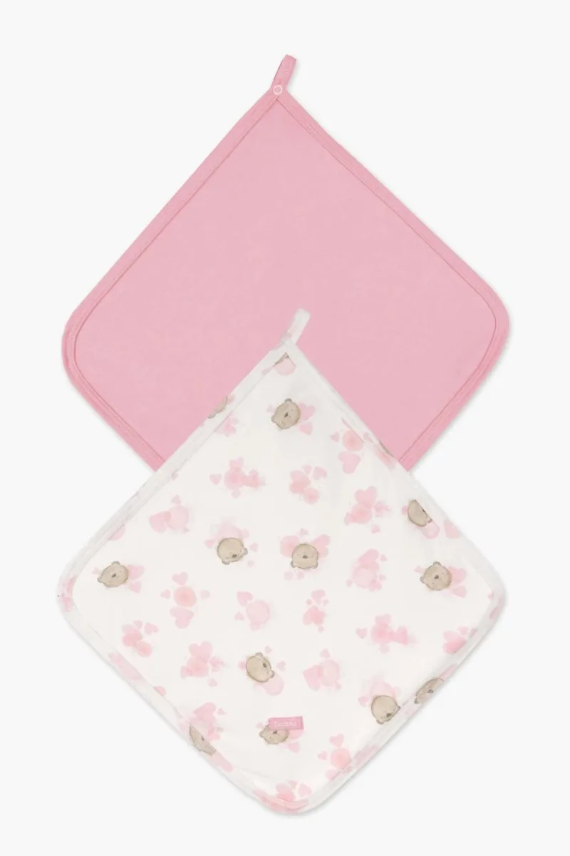 Kit paninhos de boca ursinho para bebê com 2 unidades - Dedeka - Rosa - foto 1
