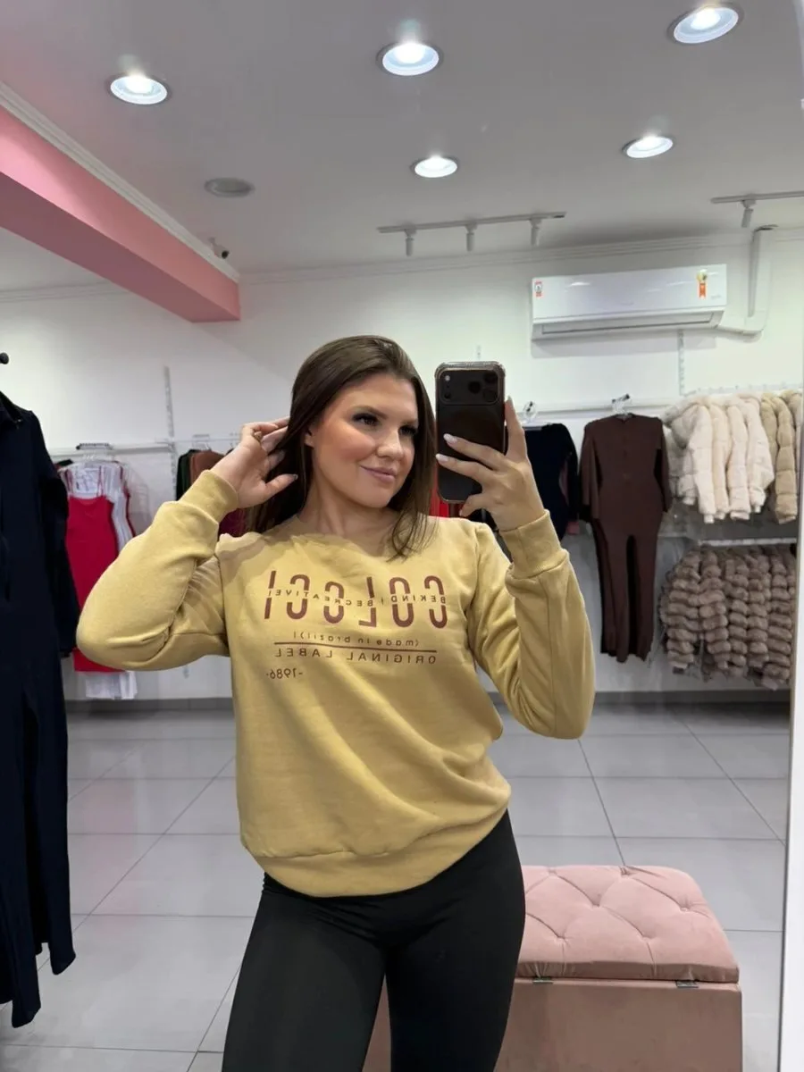 Moletom Colcci Bege E Bordo - foto 1