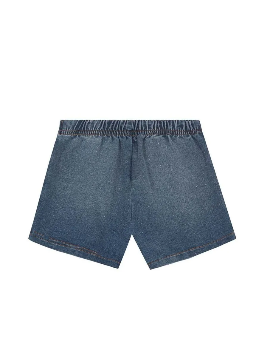 Shorts saia infantil menina em jeans Brandili - foto 3