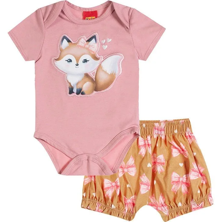 Conjunto Bebê Menina Raposa Kyly - Rosa - foto 2