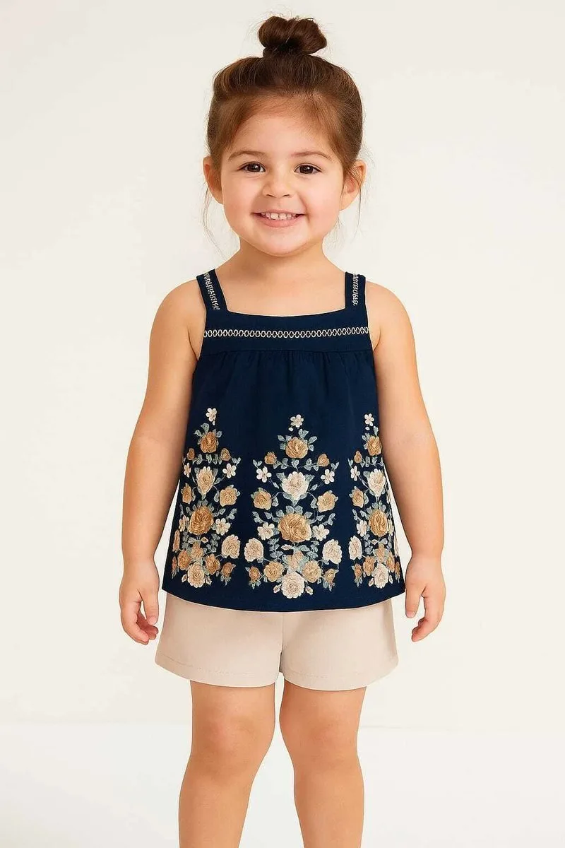 Conjunto Infantil Menina Flores Milon - foto 1