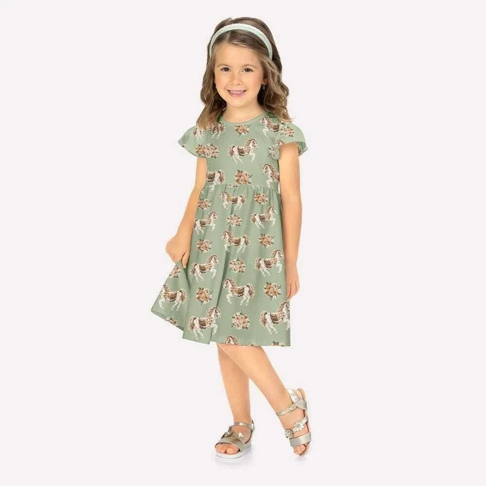 Vestido Infantil Menina Cavalinhos Milon - foto 1