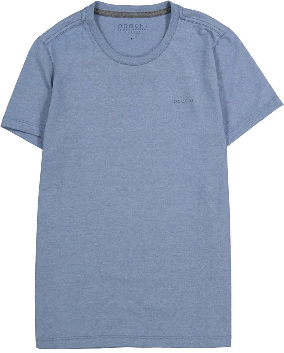 Camiseta Ogochi Infantil Manga Curta Essencial - Azul Médio - foto 1