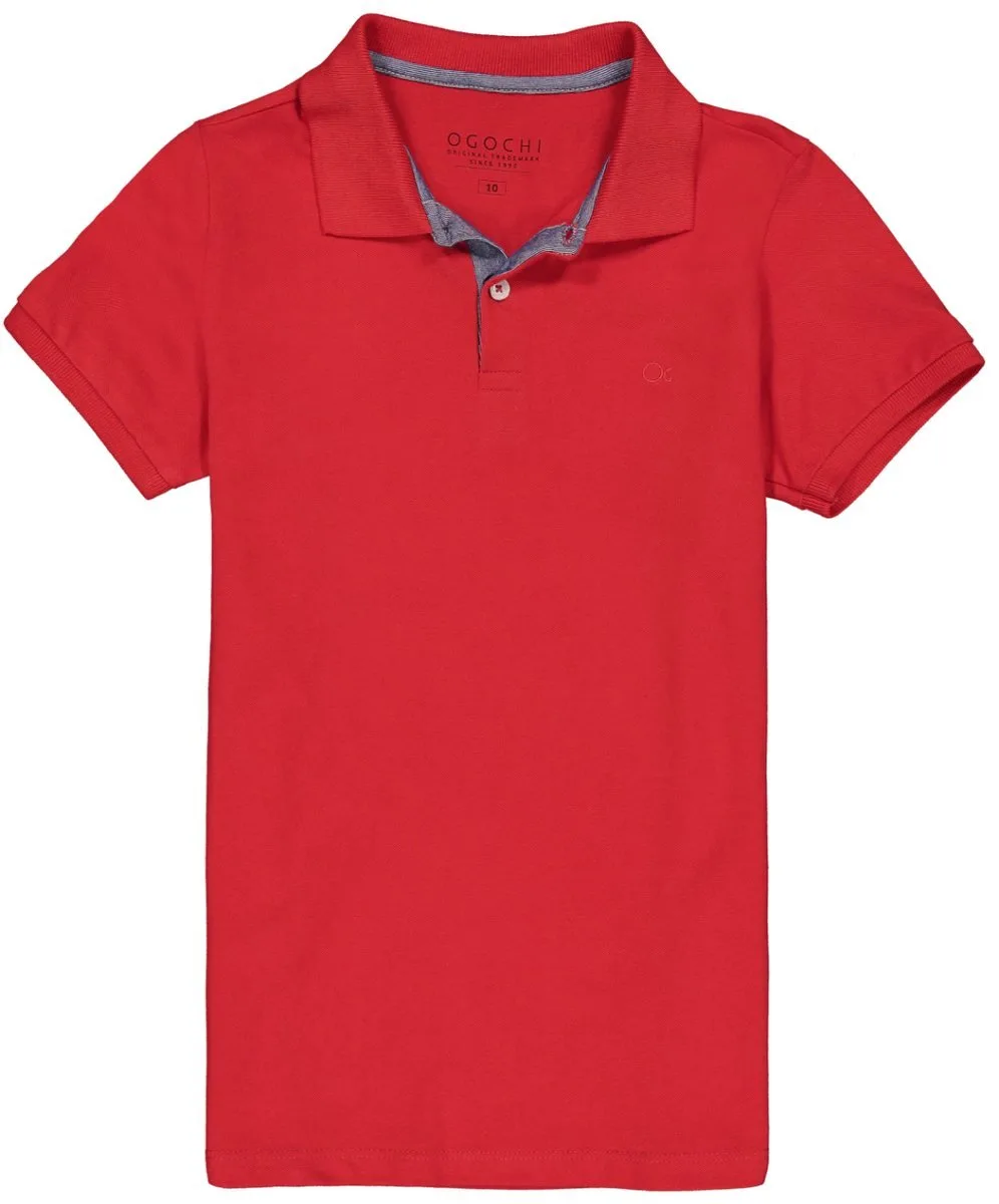Camiseta Polo Ogochi Manga Curta - Vermelho - foto 1