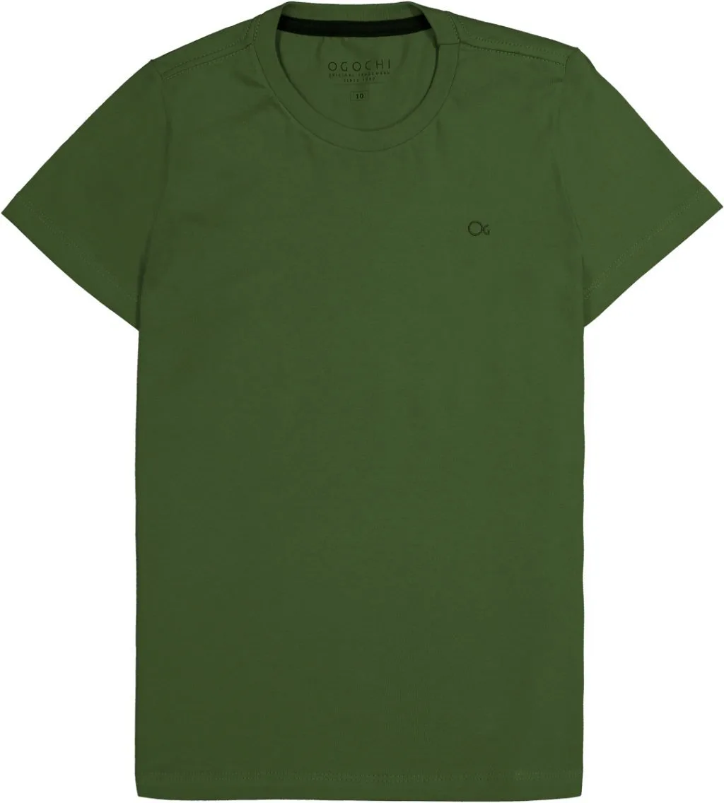 Camiseta Ogochi Manga Curta Essencial - Verde Musgo - foto 1