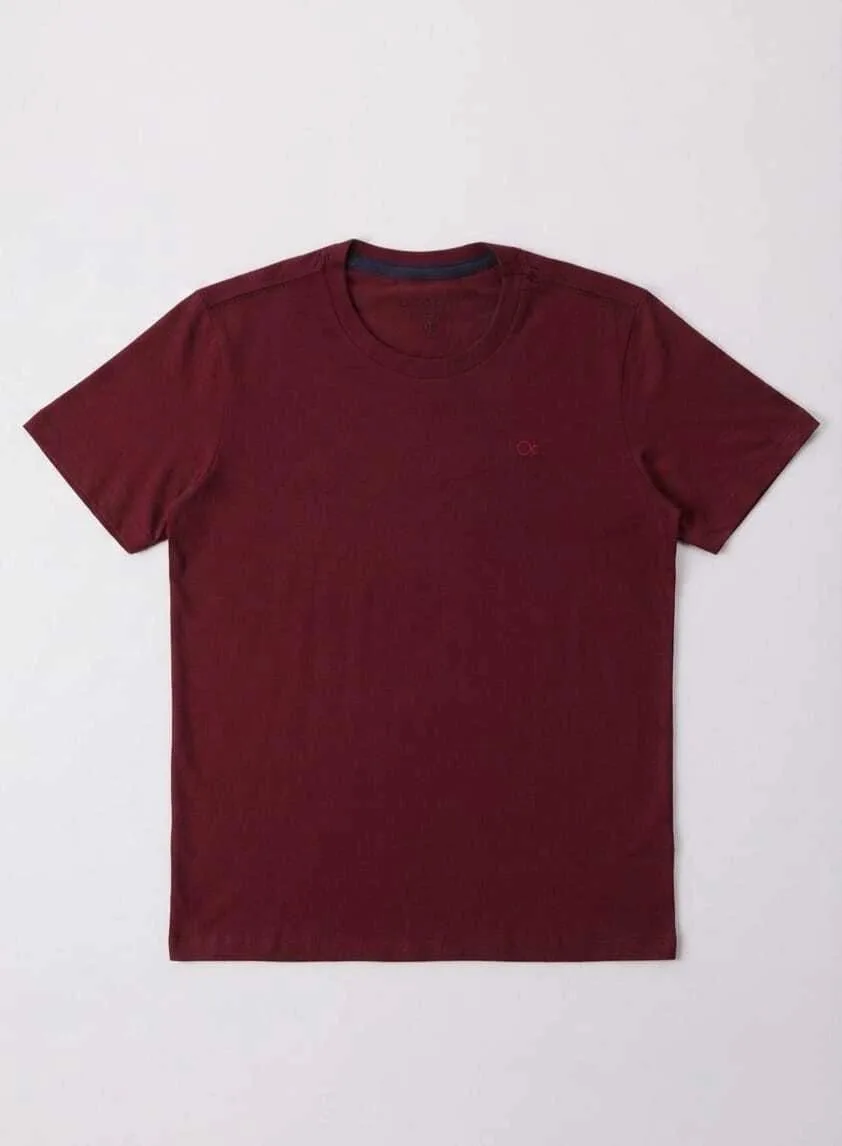 Camiseta Ogochi Manga Curta Essencial - Vinho - foto 3