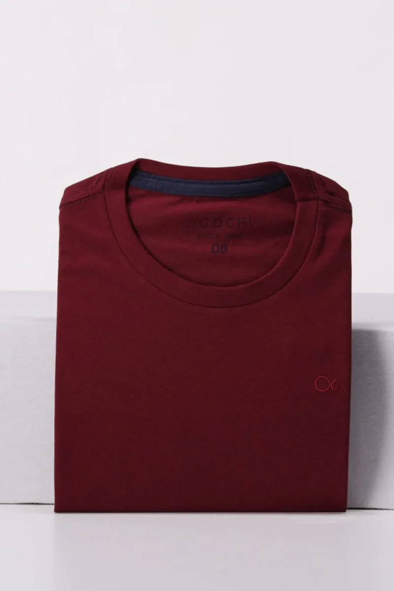 Camiseta Ogochi Manga Curta Essencial - Vinho - foto 4