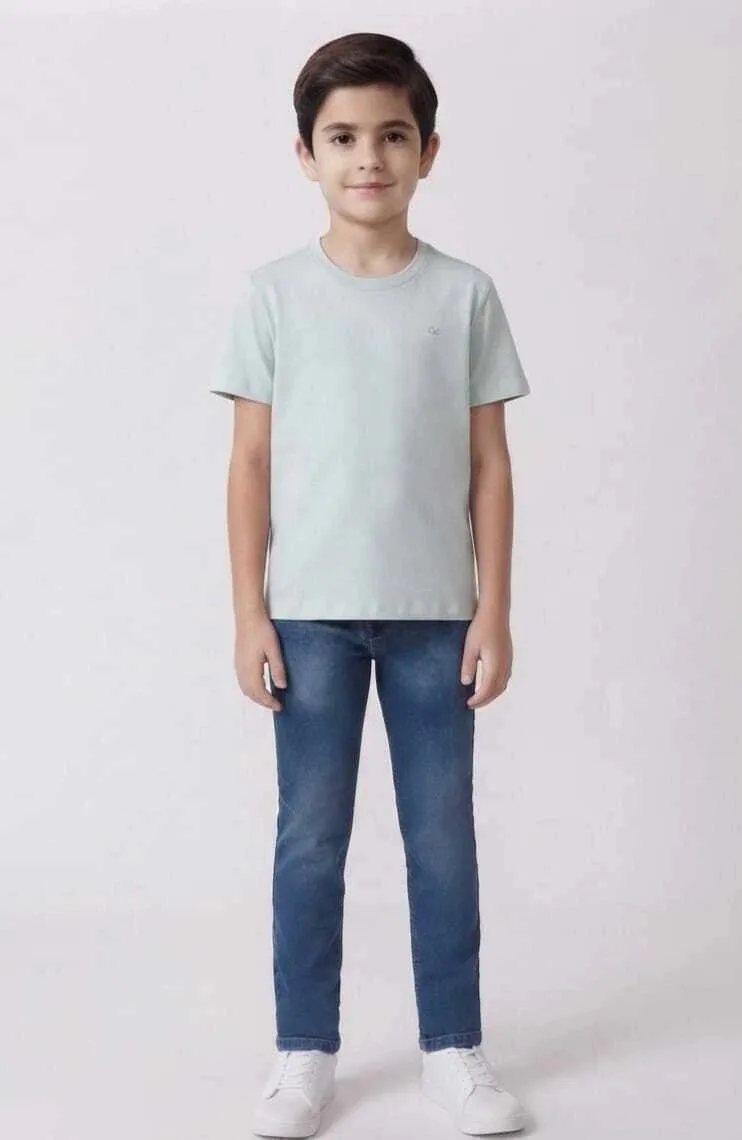Camiseta Ogochi Manga Curta Essencial - Verde água claro - foto 1