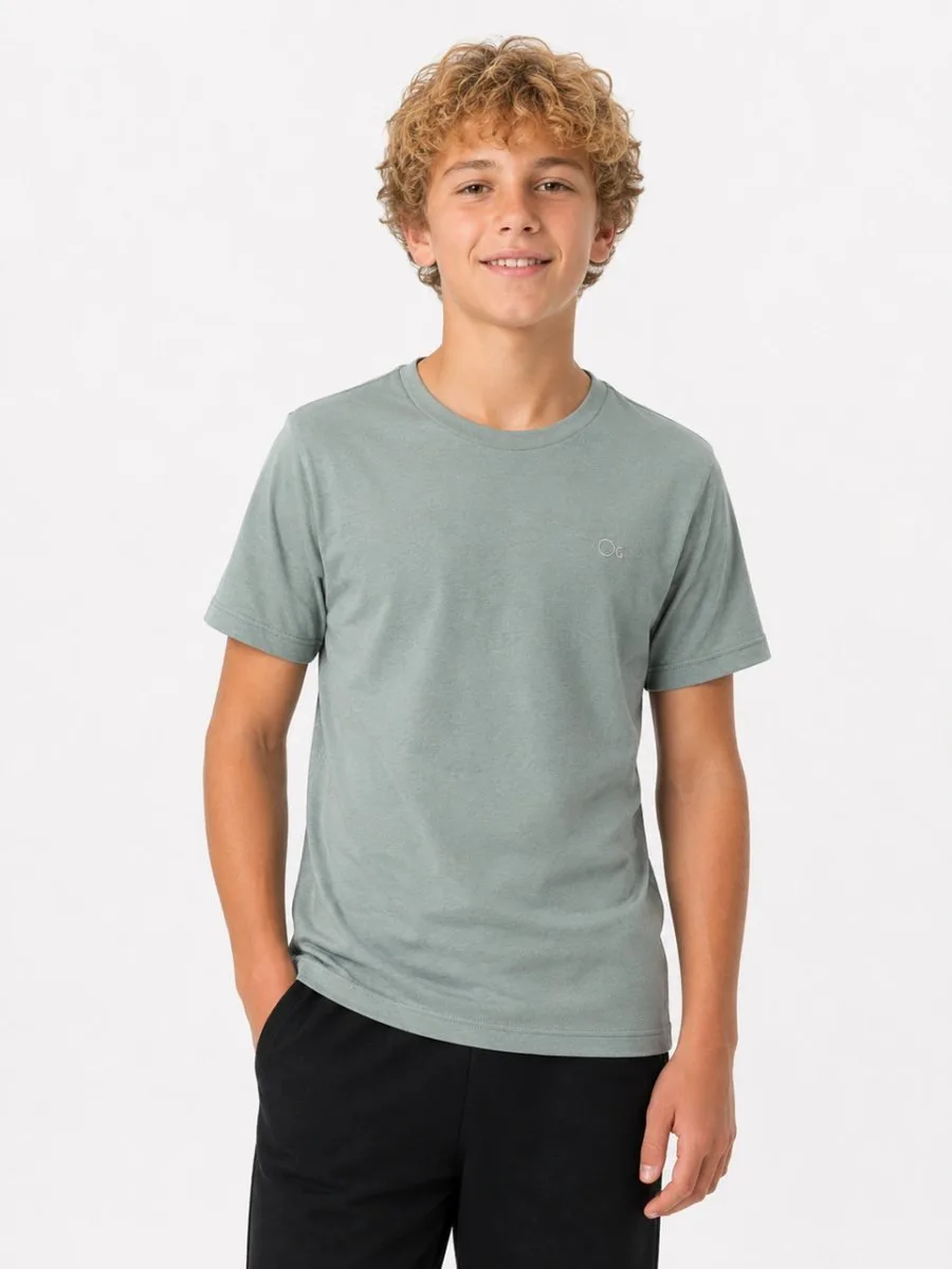 Camiseta Ogochi Manga Curta Essencial - Verde Salvia - foto 1