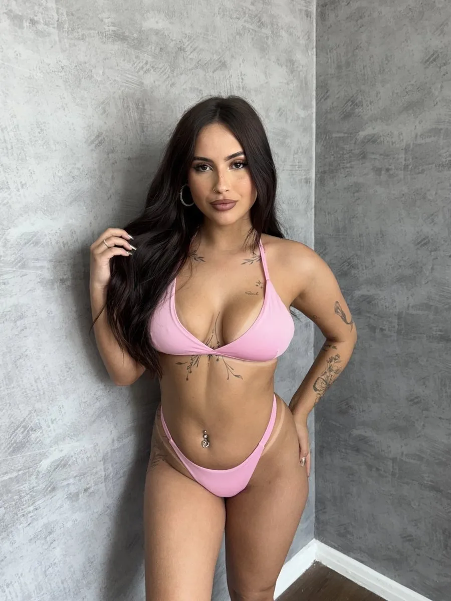Biquíni Fita Rosa Bebê Sem Amarração - foto 1